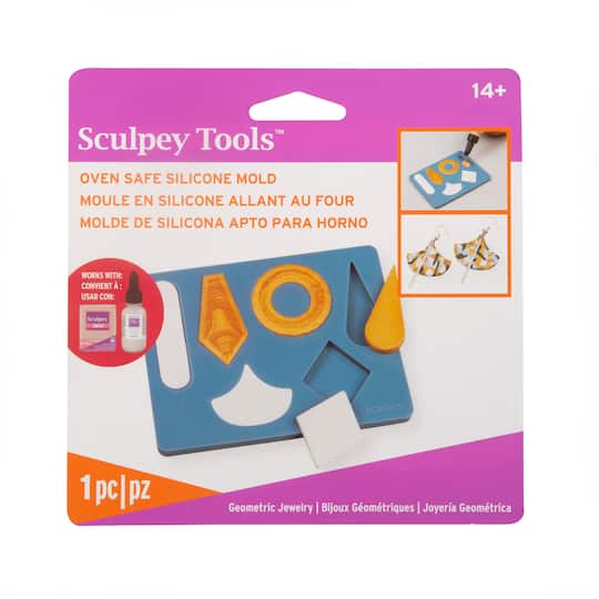 Sculpey Tools&#x2122; Geometric Jewelry Oven-Safe Silicone Mold